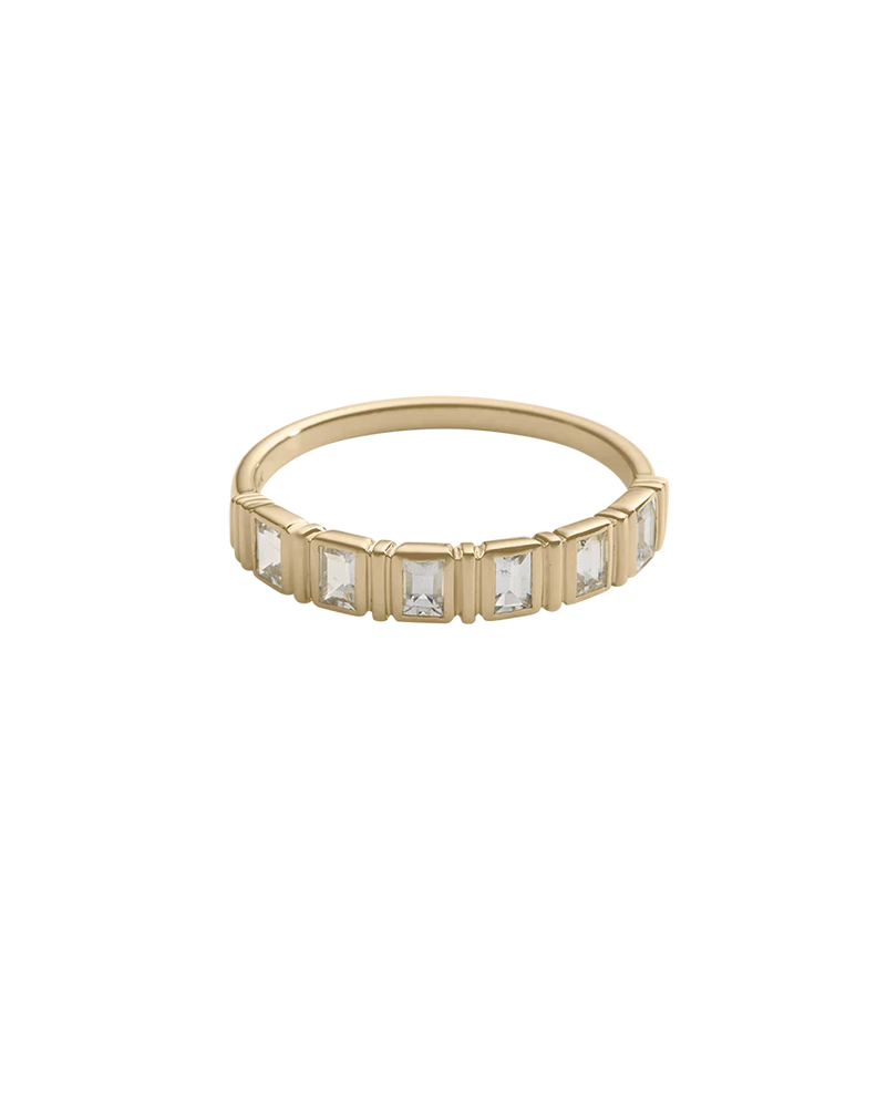 Kirstin Ash - Elysium Baguette Sapphire Ring in 9k Solid Gold