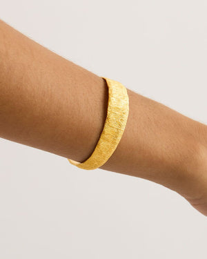By Charlotte - Woven Light Cuff in Gold