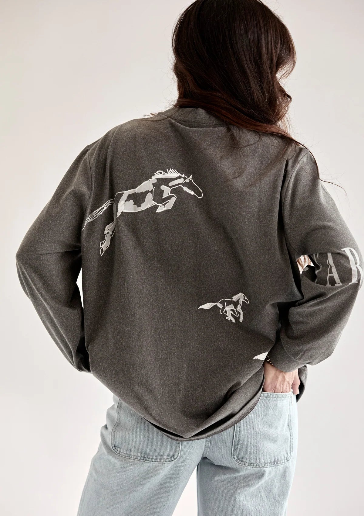 Far Mer by Whitney - Stampede LS Tee in Gray