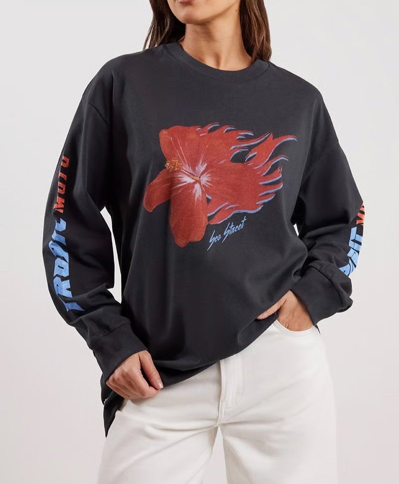 
                      
                        Sea Street - Flaming Hibiscus Racing Long Sleeve Tee
                      
                    