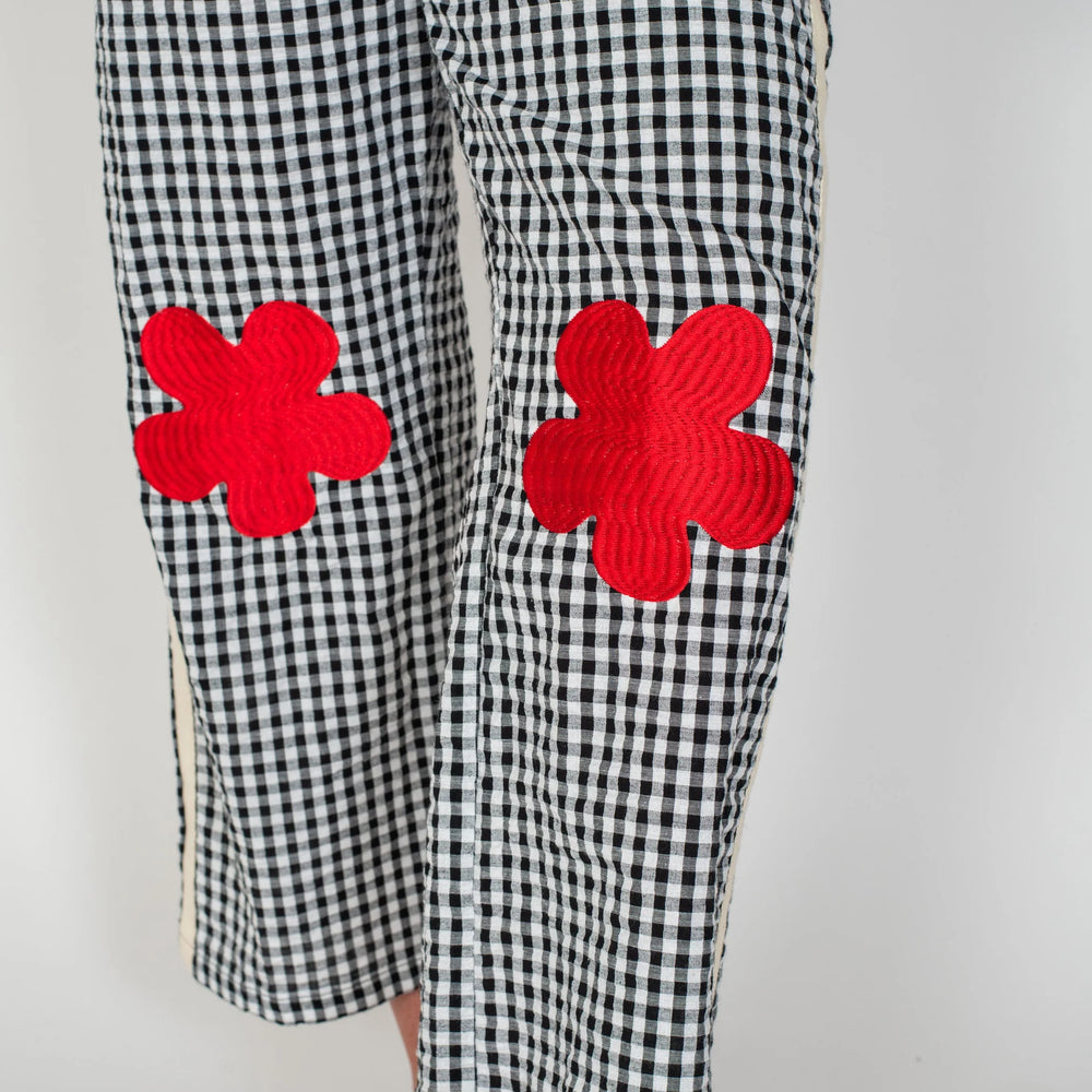 Atmosea - Flare Pant in Black Gingham