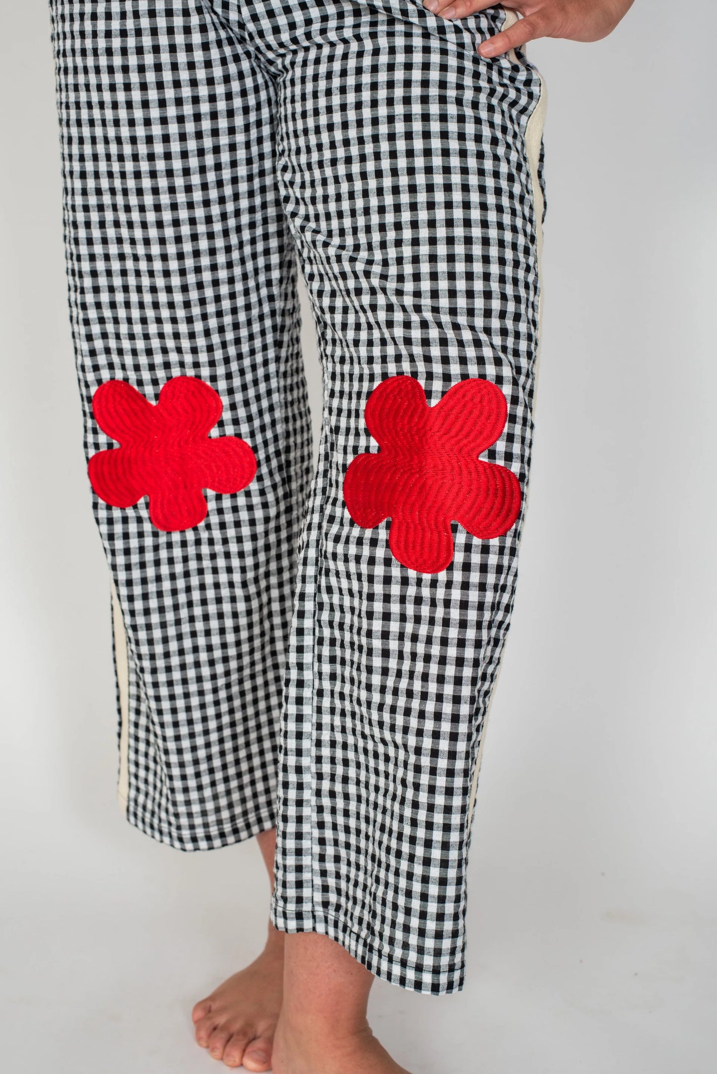 Atmosea - Flare Pant in Black Gingham