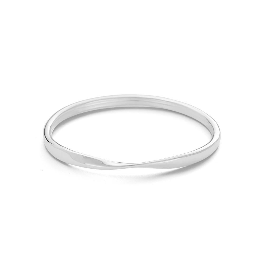 Kirstin Ash - Fold Bangle in Silver