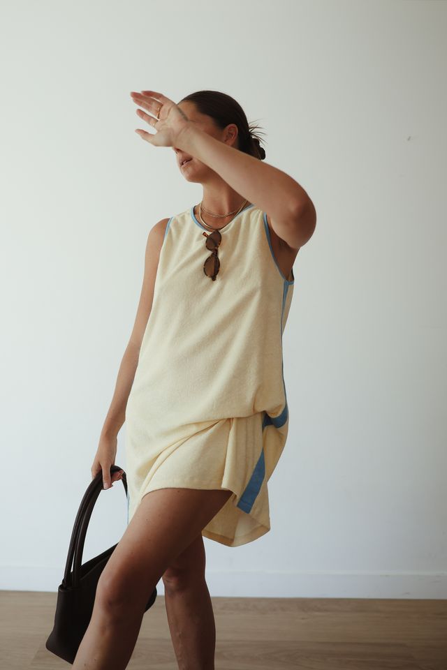 
                      
                        Alakai - Horizon Terry Mini Dress in Butter
                      
                    