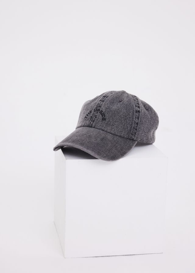 The Upside - Cosmic Washed Denim Cap in Black