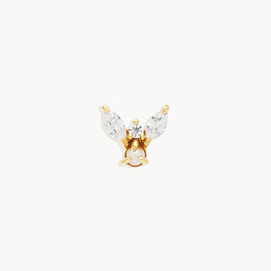 By Charlotte - 14k Gold Angel Stud Earrings