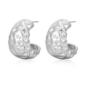 
            
                Load image into Gallery viewer, Luv Aj - Mini Molten Hoops in Silver
            
        