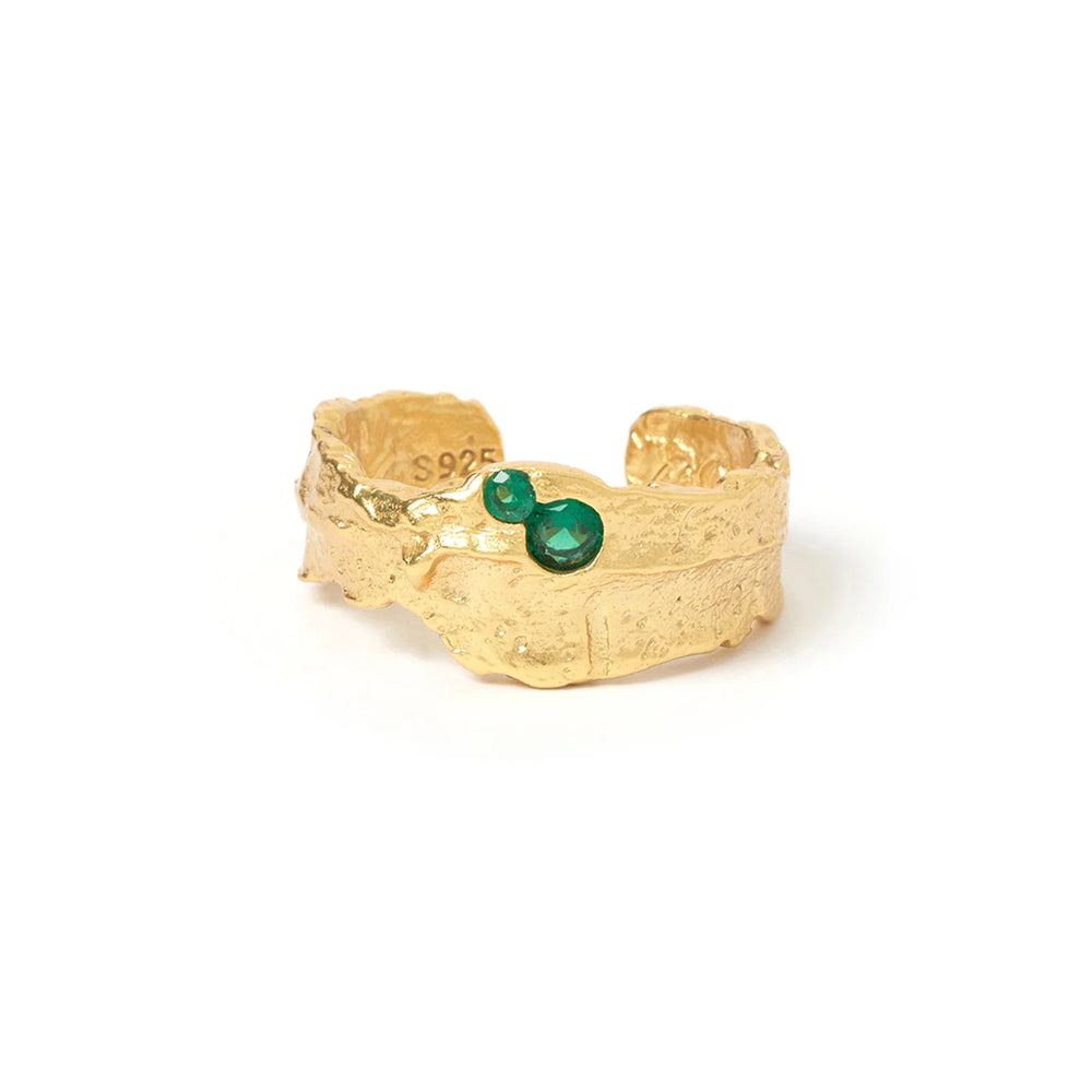 Arms of Eve - Anya Gold and Emerald Ring