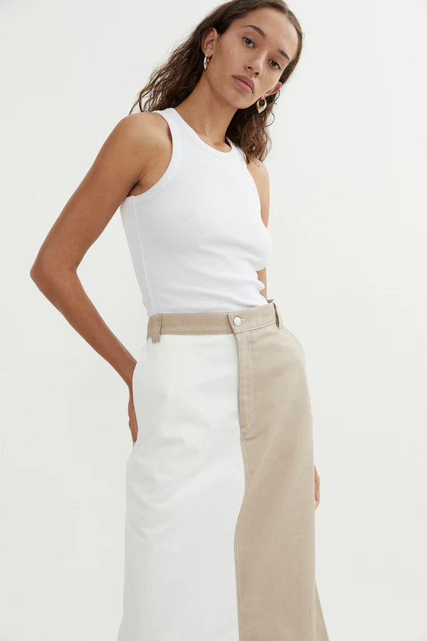 Blanca - Quinn Maxi Skirt in Beige
