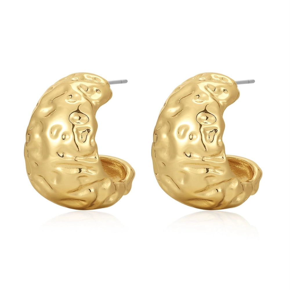 Luv Aj - Mini Molten Hoops in Gold
