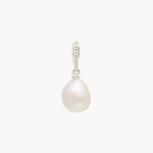 By Charlotte - Intention of Peace Pearl Pendant in Silver