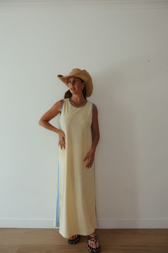 
                      
                        Alakai - Horizon Terry Maxi Dress in Butter
                      
                    