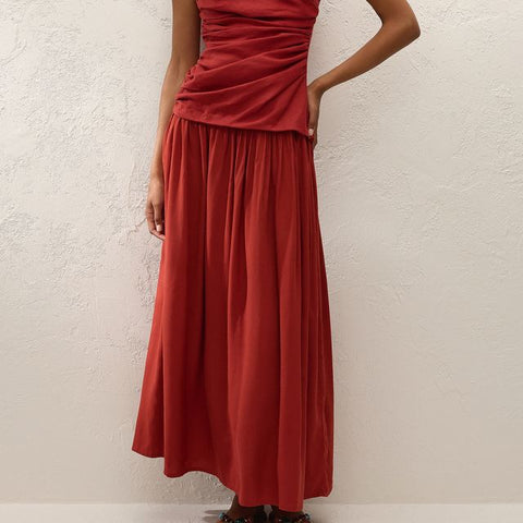 Faithfull The Brand - Notte Maxi Dress in Chilli