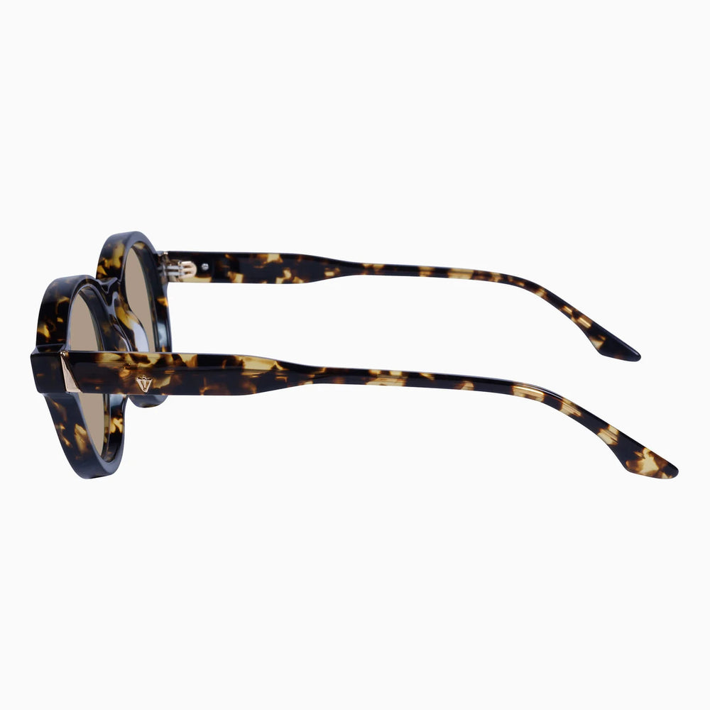 Valley Eyewear - Motel in Clear Tort w. 24k Gold Metal / Light Brown Lens