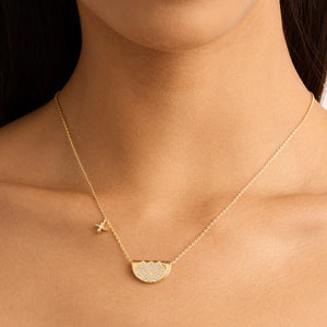 
            
                Load image into Gallery viewer, By Charlotte - Live in Light Lotus Necklace in Gold
            
        