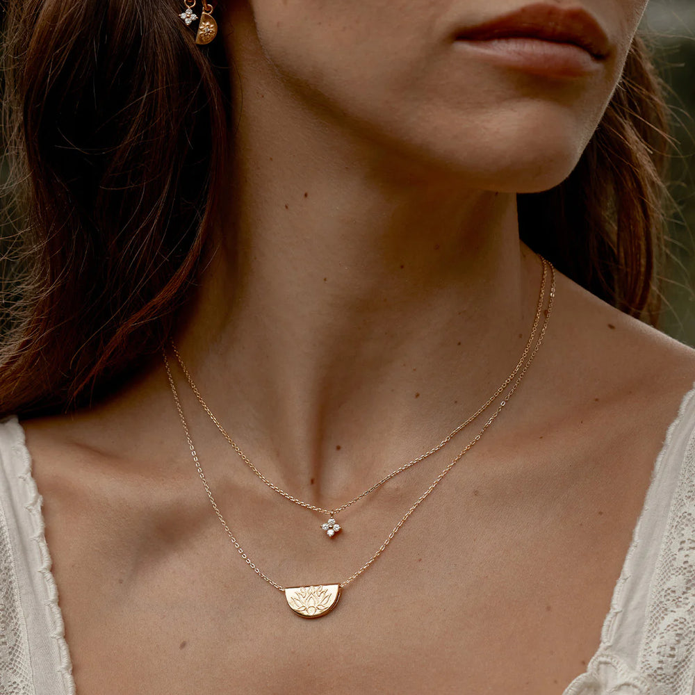 
                      
                        By Charlotte - Crystal Bloom Necklace in Gold
                      
                    
