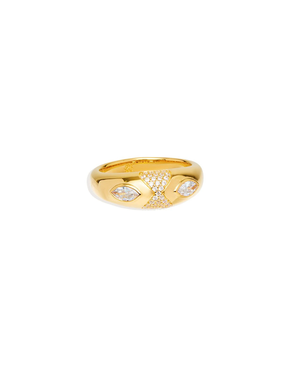 By Charlotte - Watchful Gaze Ring in Gold