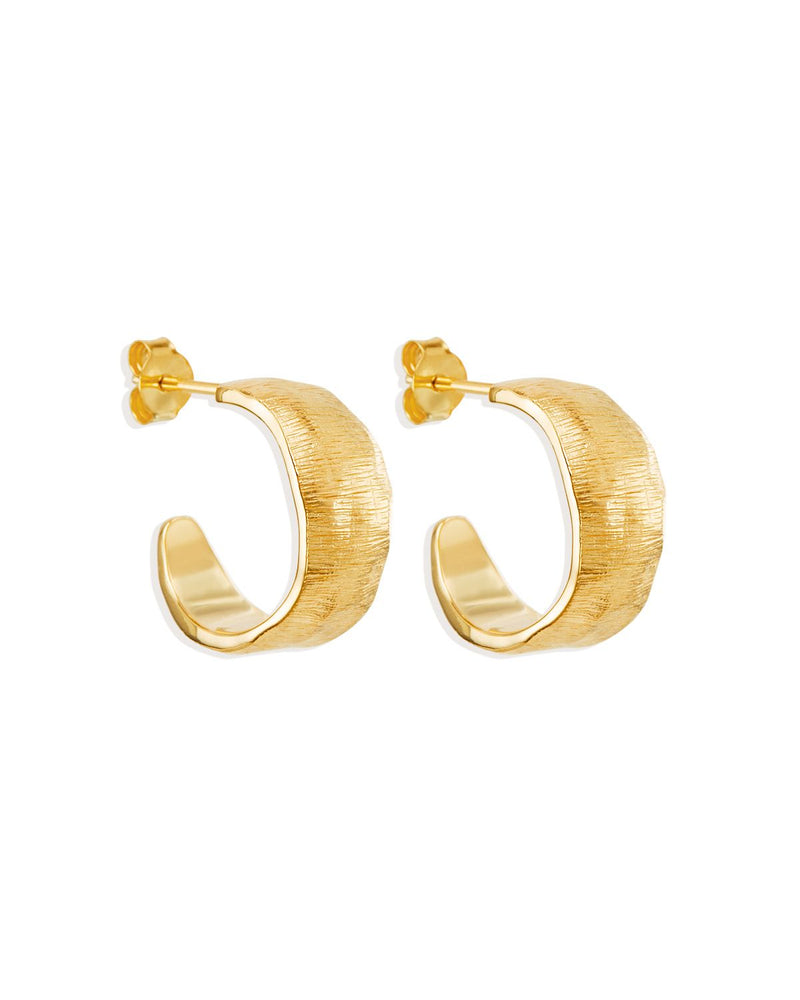 By Charlotte - Woven Light Hoops in Gold
