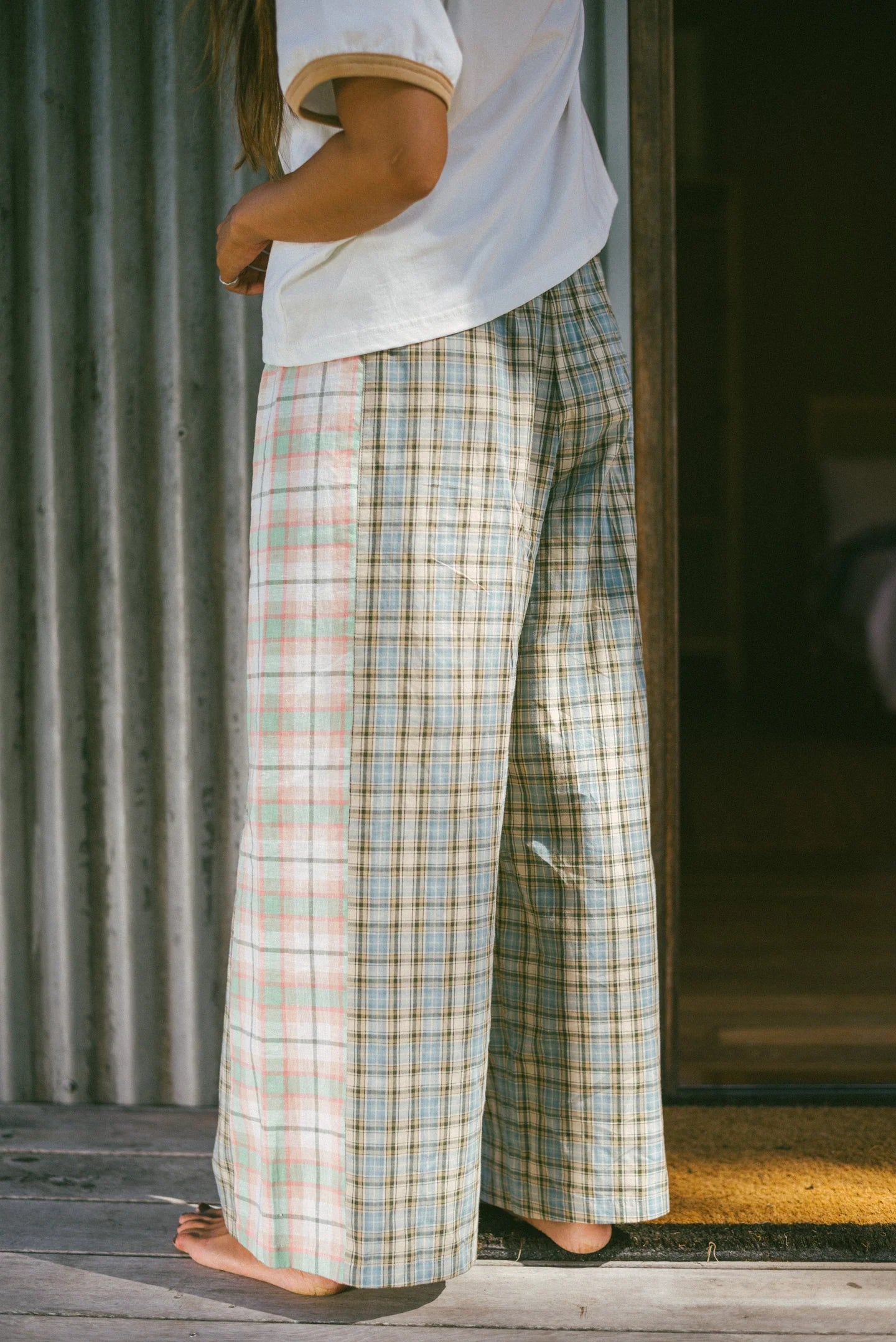 Atmosea - Patchwork Pant in Cottage Plaid