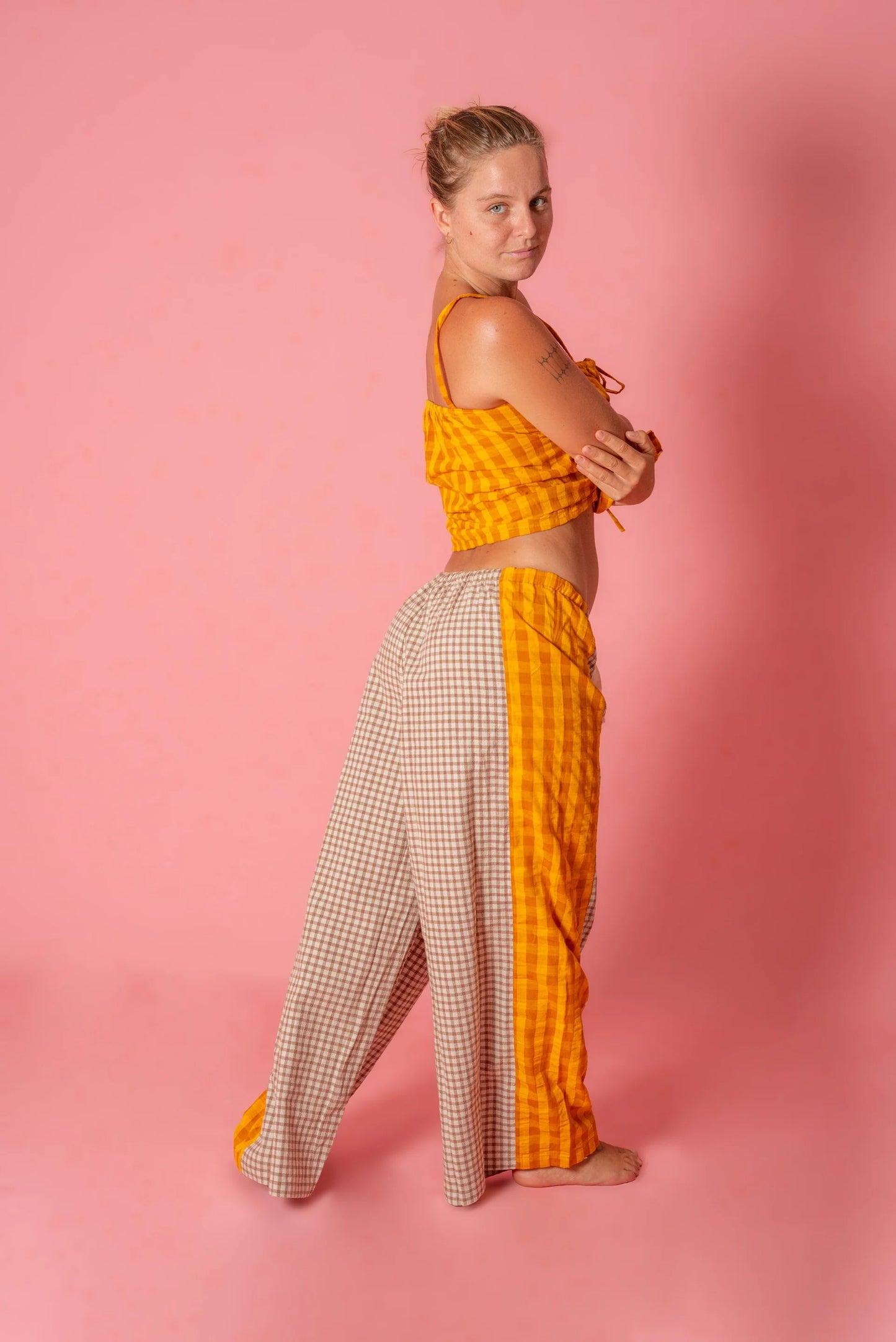 Atmosea - Patchwork Pant in Gingham