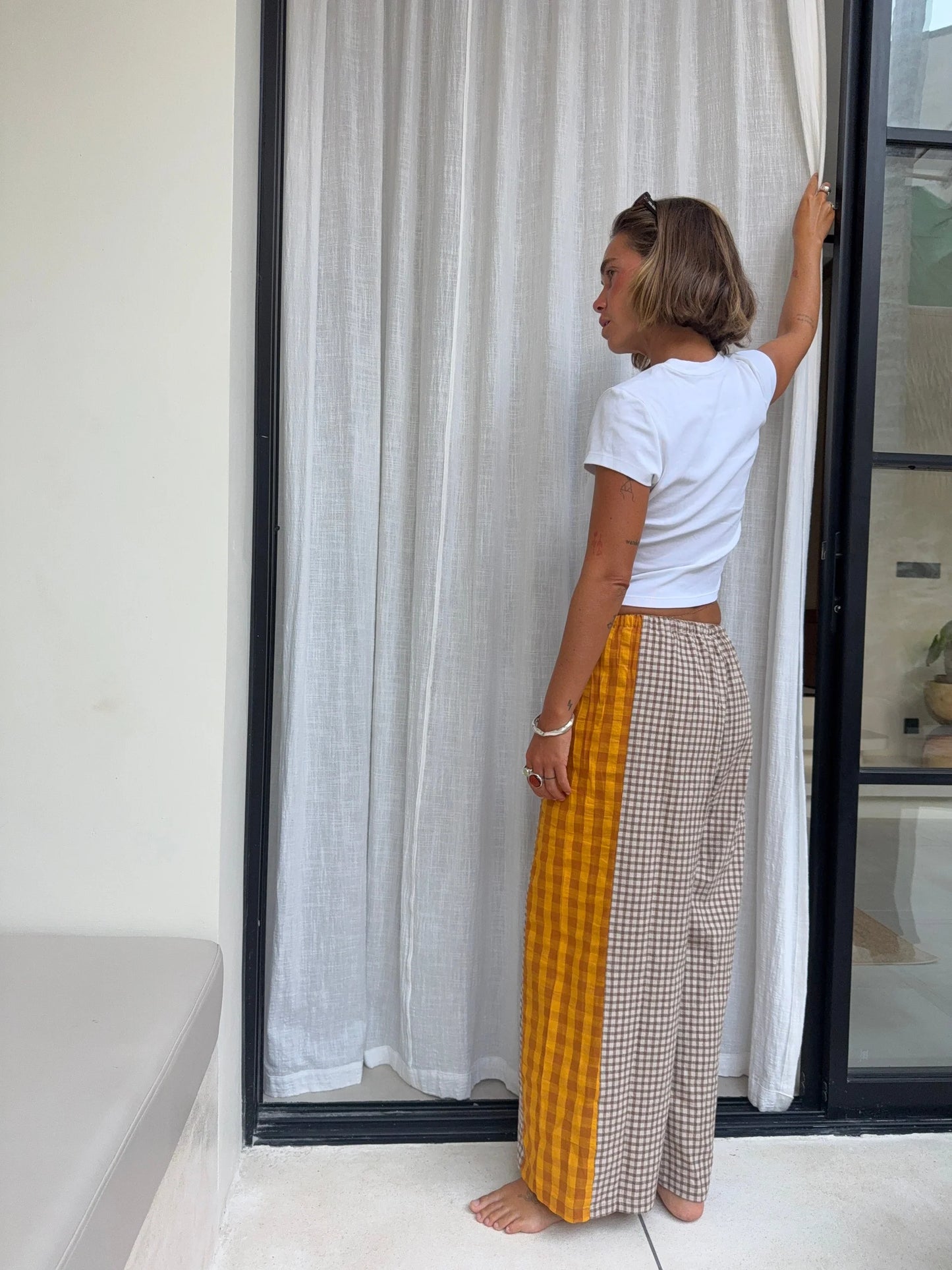 Atmosea - Patchwork Pant in Gingham