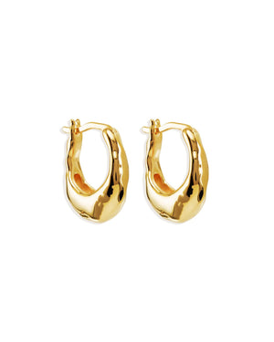 By Charlotte - Radiant Energy Hoops in Gold - Small