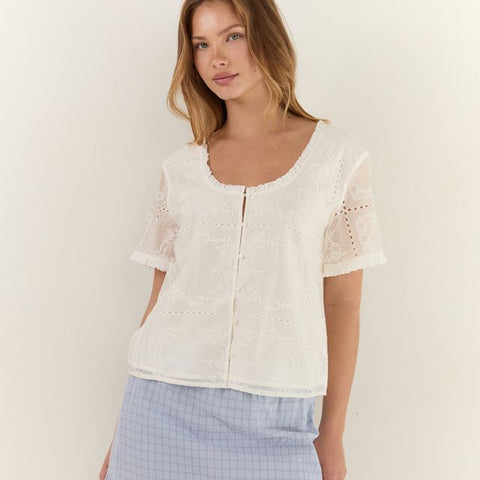 JUNI - Andi Mini Skirt in Sky Check