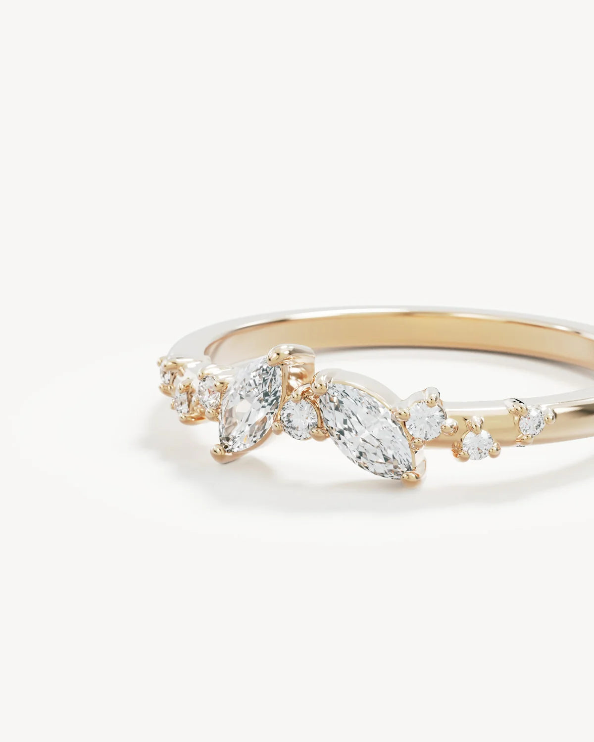 By Charlotte - 9k Solid Gold Whispering Petals Lab Grown Diamond Ring