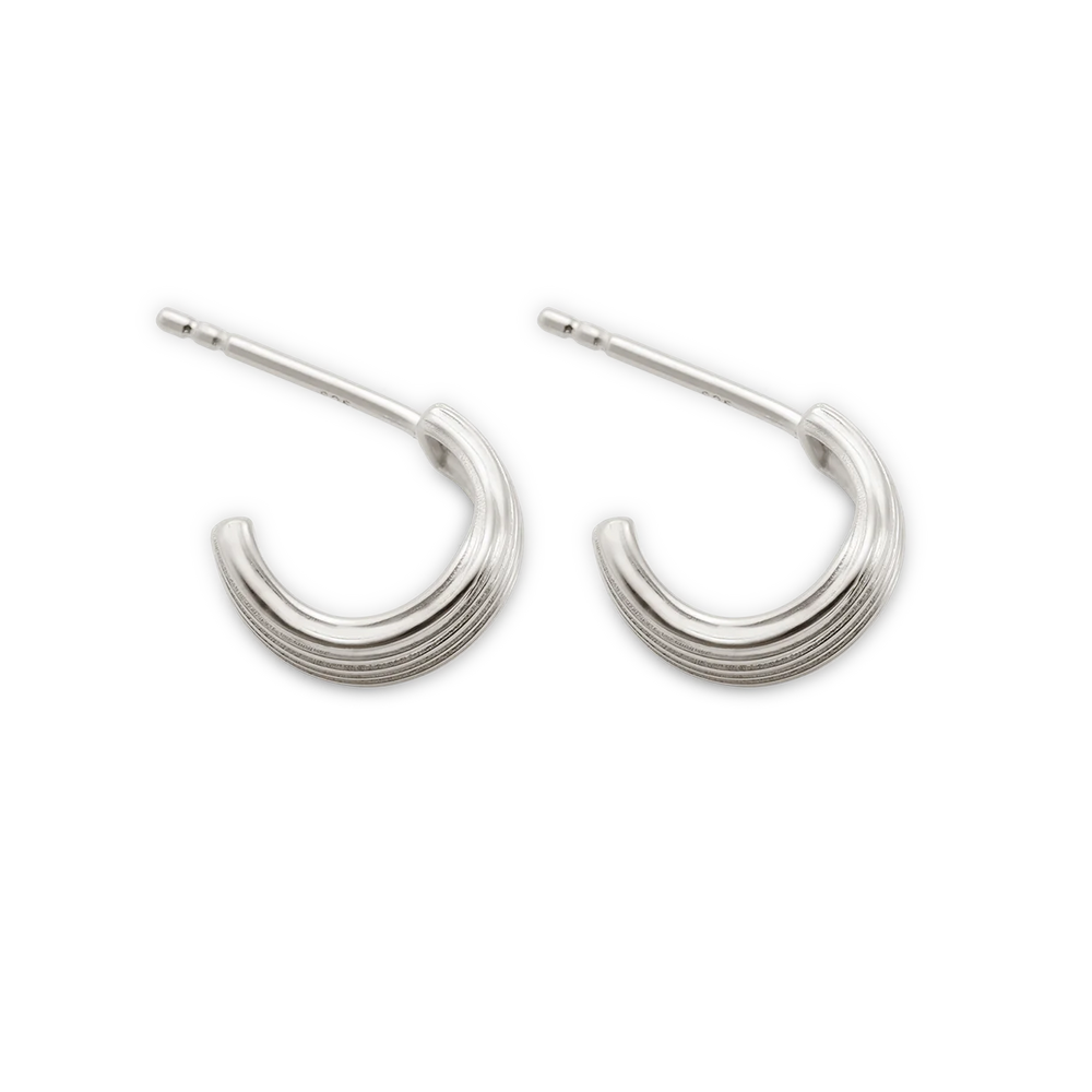 
                      
                        Kirstin Ash - Rise Half Hoops in Silver
                      
                    