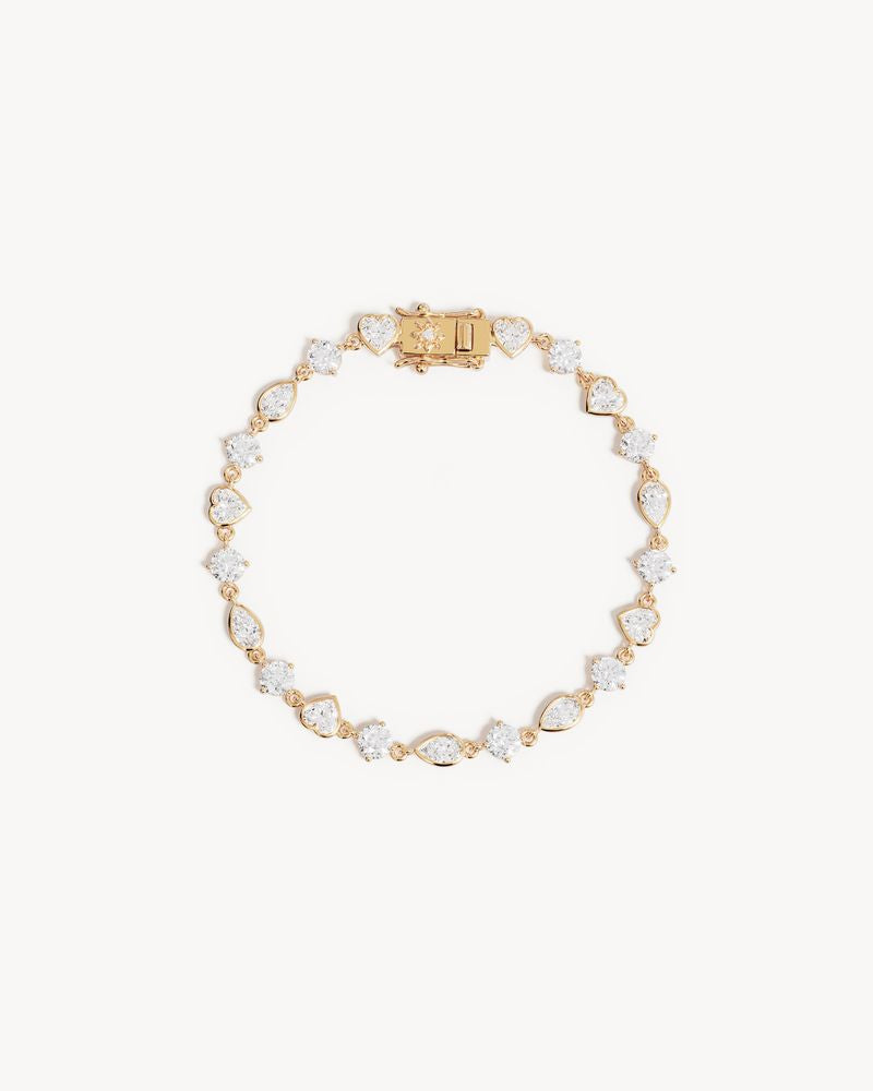 By Charlotte - Dream Lover Tennis Bracelet in Gold