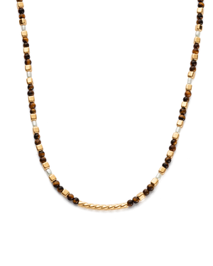 Kirstin Ash - Soleil Tigers Eye Necklace in Gold
