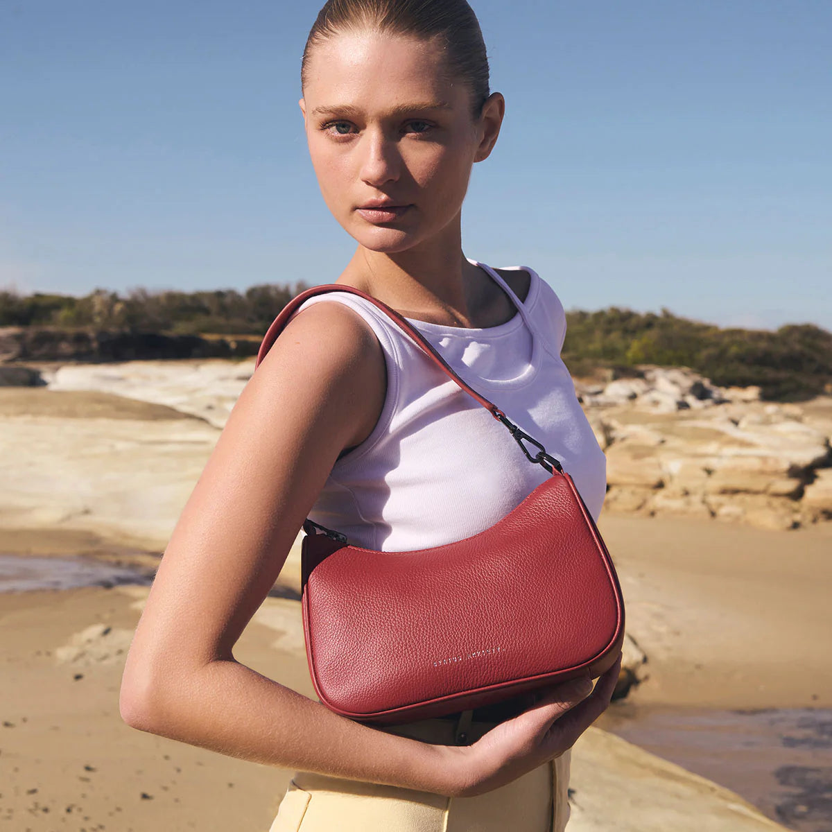 Status Anxiety - Look Both Ways Bag in Rouge