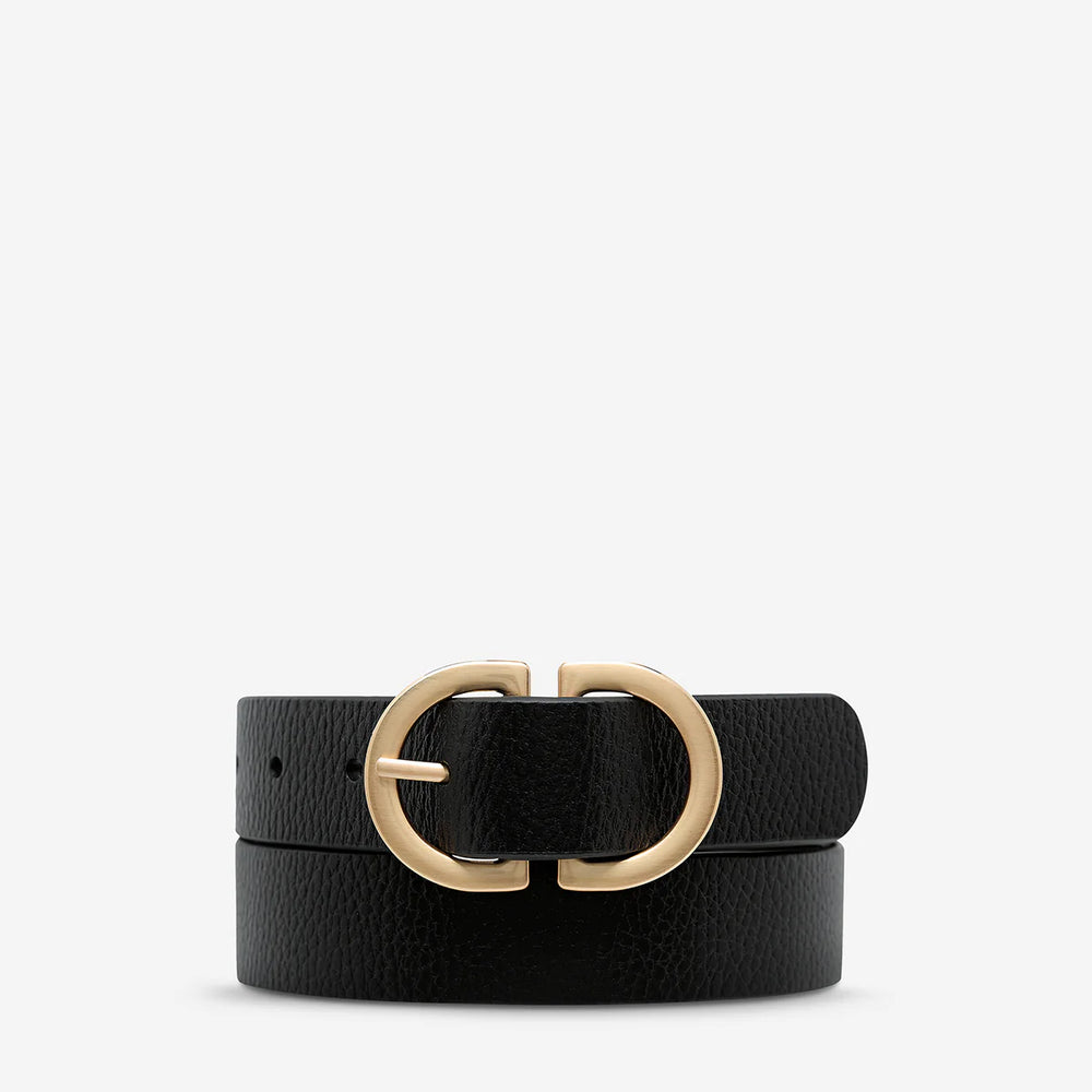Status Anxiety - In Reverse Belt in Black/ Gold