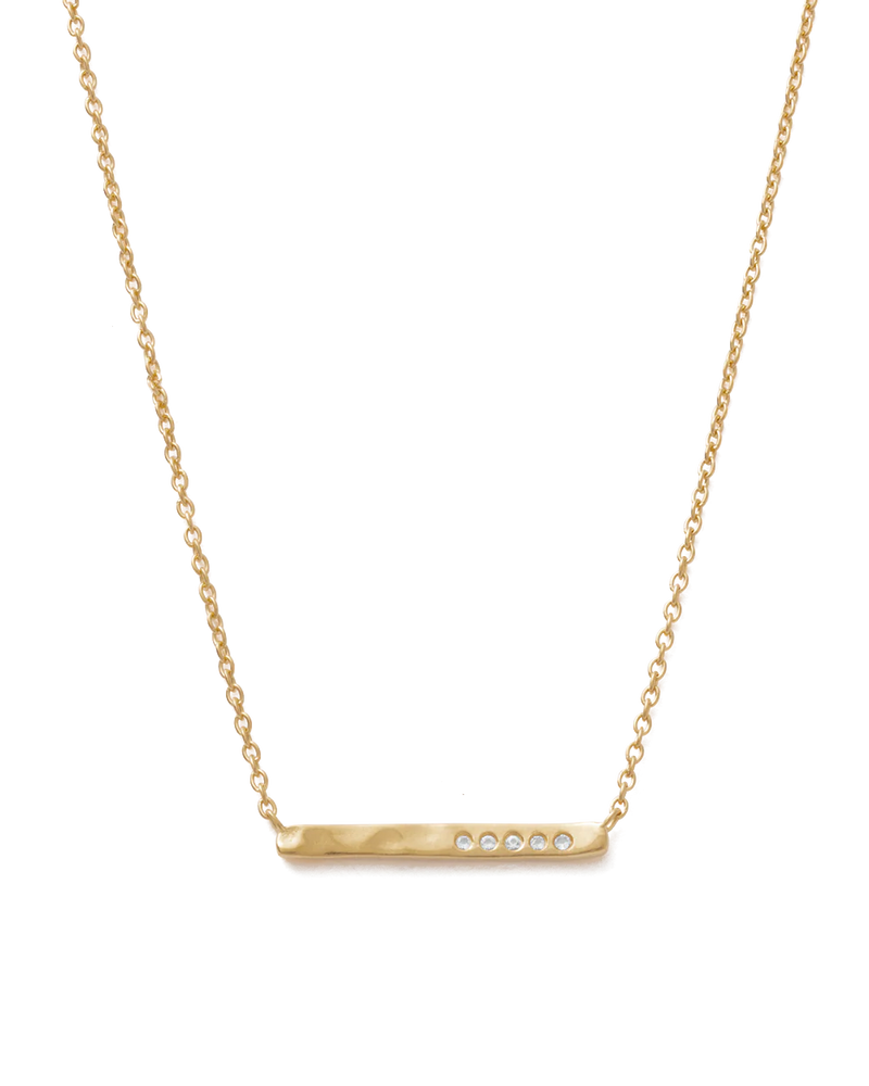 Kirstin Ash - Sun Lines Bar Necklace in Gold