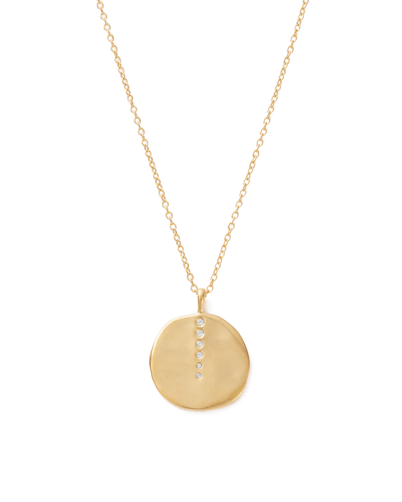 Kirstin Ash - Sun Lines Coin Necklace in Gold