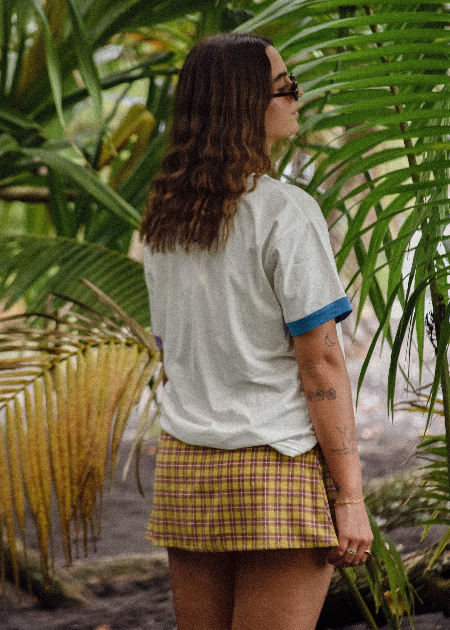 Atmosea - Wrap Mini Skirt in Flannel Plaid