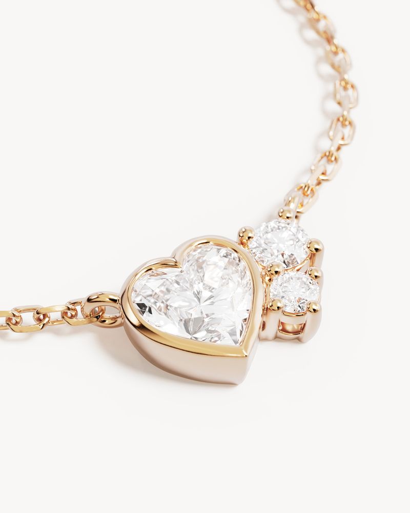 By Charlotte - Dream Lover Heart Necklace in Gold