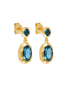 By Charlotte - Sacred Jewel Topaz Earrings in Gold