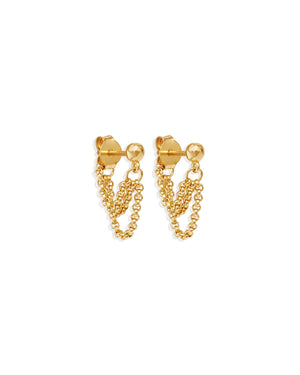 By Charlotte - Karma Chain Earrings in Gold