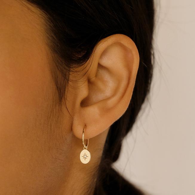 
                      
                        By Charlotte - 14K Solid Gold Shine Your Light Diamond Hoops
                      
                    