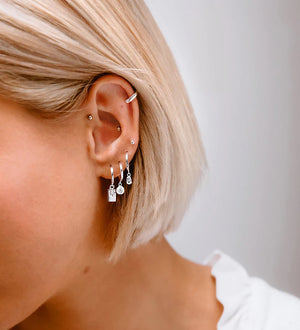 Kirstin Ash - Guiding Star Hoops in Silver