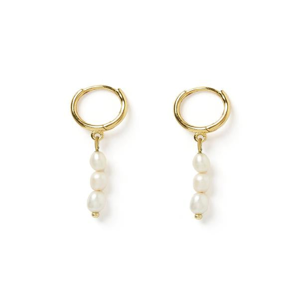 
            
                Load image into Gallery viewer, Arms of Eve - Indiana Gold and Pearl Earrings
            
        