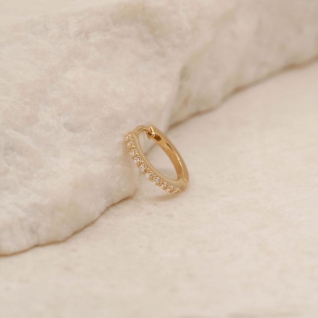 By Charlotte - 14K Solid Gold Celestial Hoops