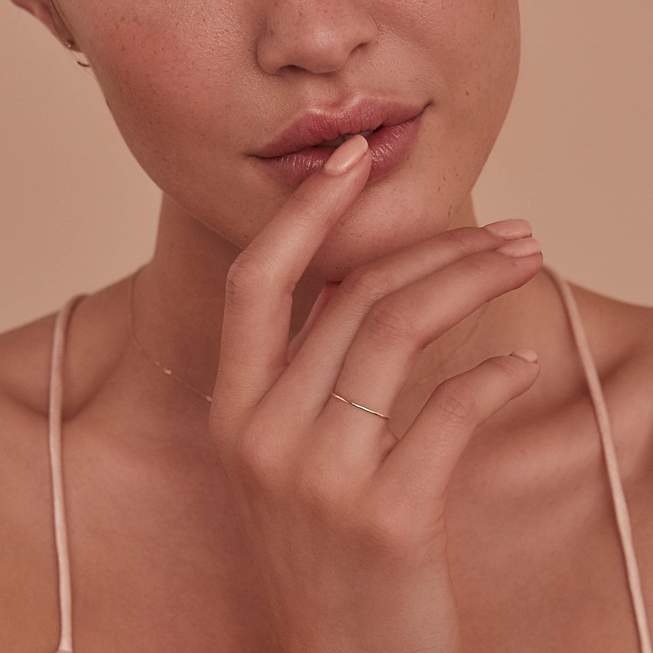 Rose gold purity sale ring