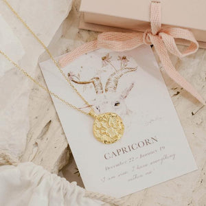 By Charlotte - Capricorn Necklace in Gold