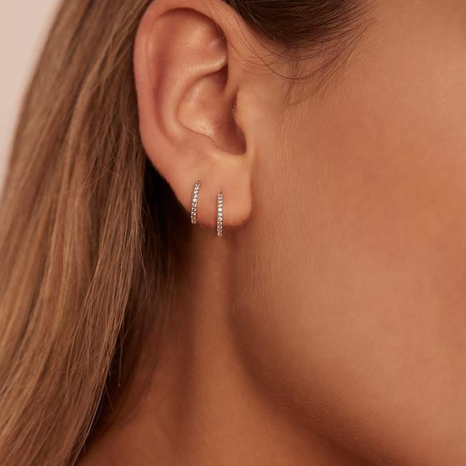 By Charlotte - 14K Solid Gold Celestial Hoops