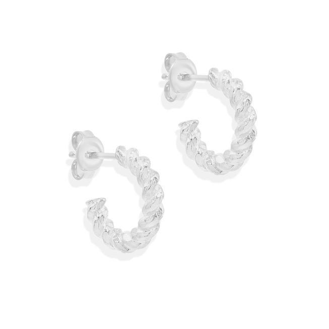 By Charlotte - Divine Fate Small Hoops in Silver