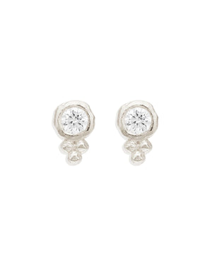 
            
                Load image into Gallery viewer, By Charlotte - Like The Sky Crystal Stud Earrings in Silver
            
        