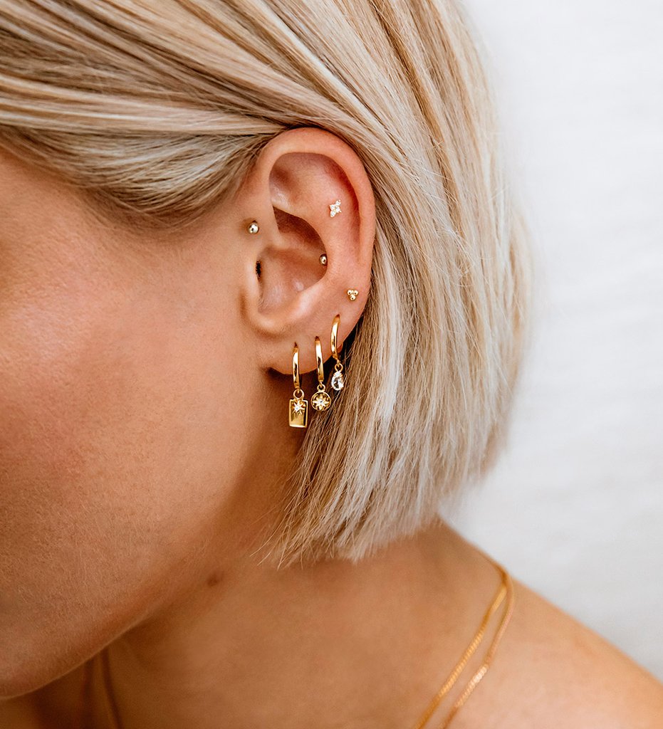 Kirstin Ash - Teardrop Hoops in Gold
