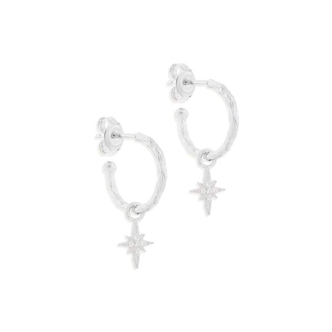 By Charlotte - Starlight Hoops in Silver